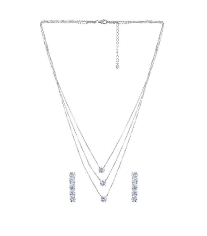 Triple Layer Multistrand Necklace Set