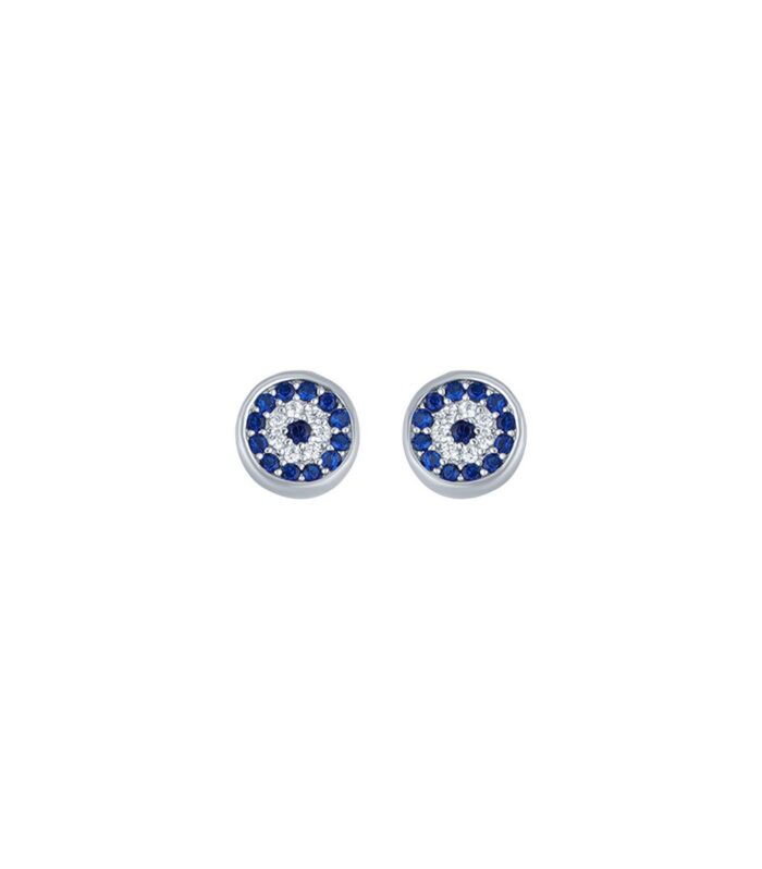 Silver Round Cubic Zirconia Brilliant Studs