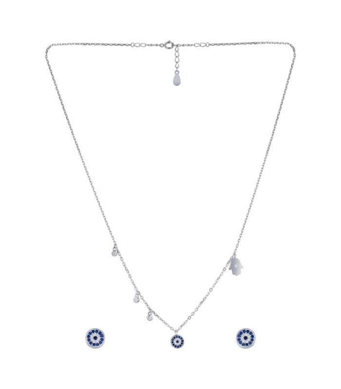 Silver Round Cubic Zirconia Necklace