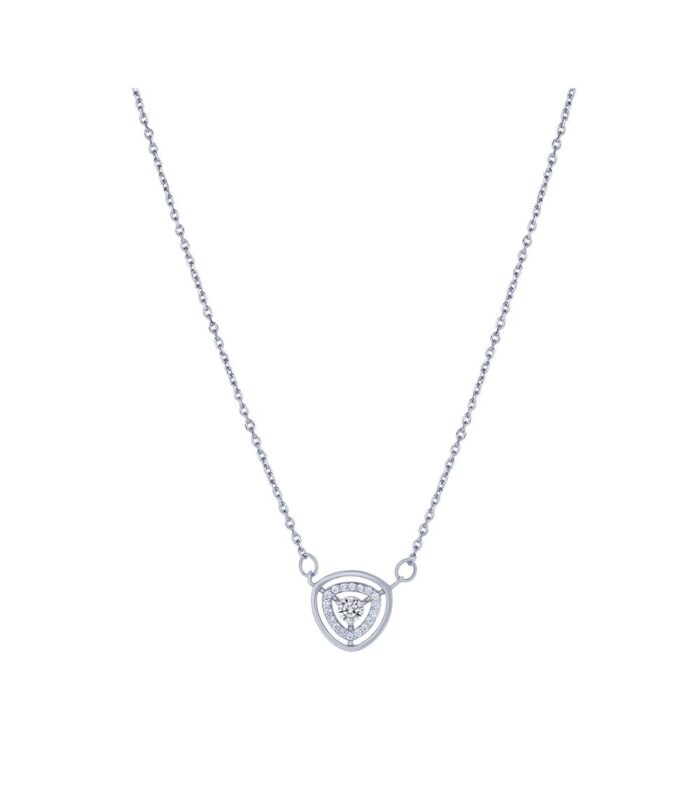 Sterling Silver Solitare Cubic Zirconia Pendant