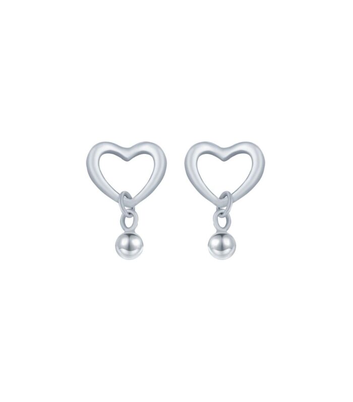 Tiny Heart Drop Sterling Silver Pair of Earring
