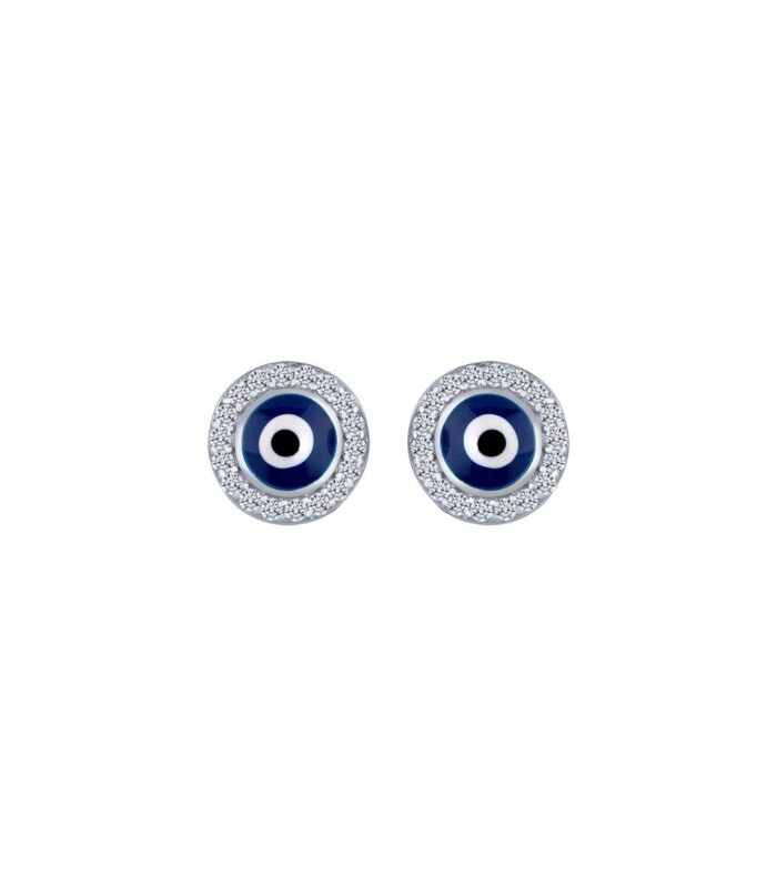 Sterling Silver Evil Eye Stud Earring