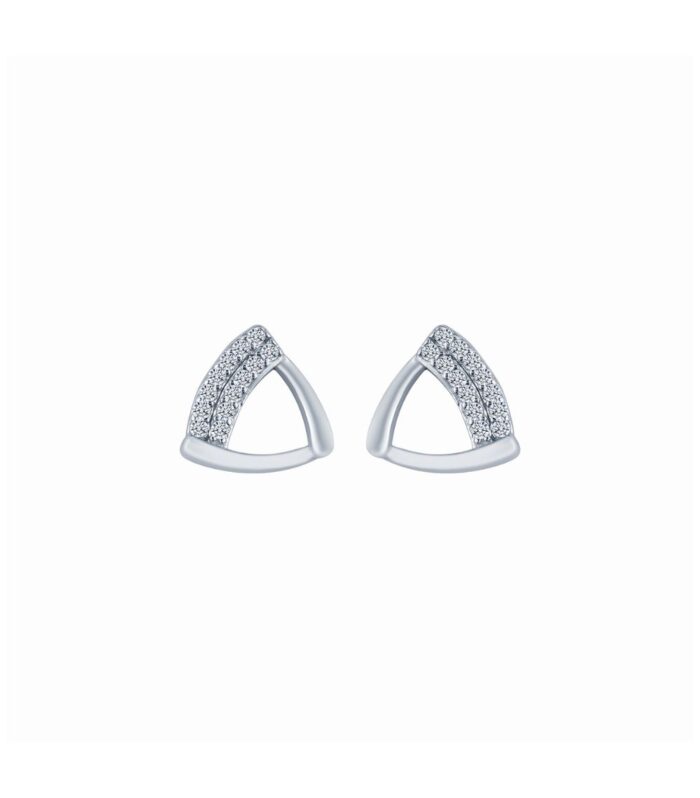 Sterling Silver Triangular Stud Earring