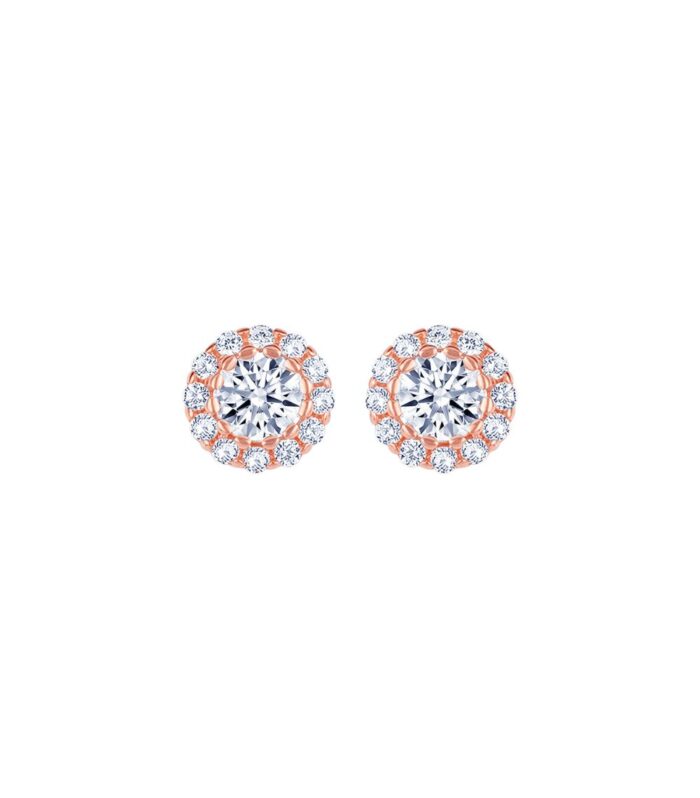 Dazzling Round Solitare Earrings