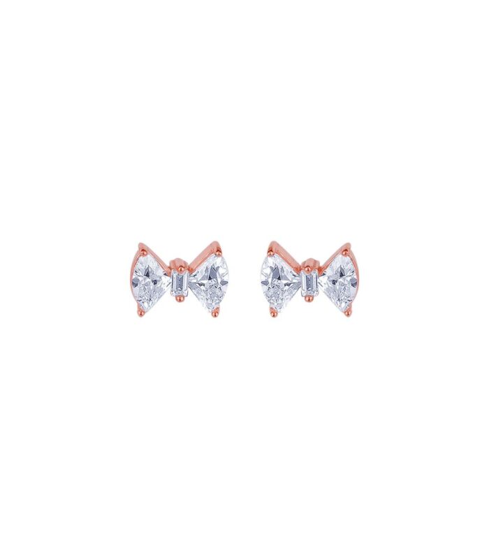 Tiny Bow Sterling Silver Earrings