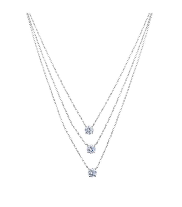 Triple Layer Multistrand Necklace